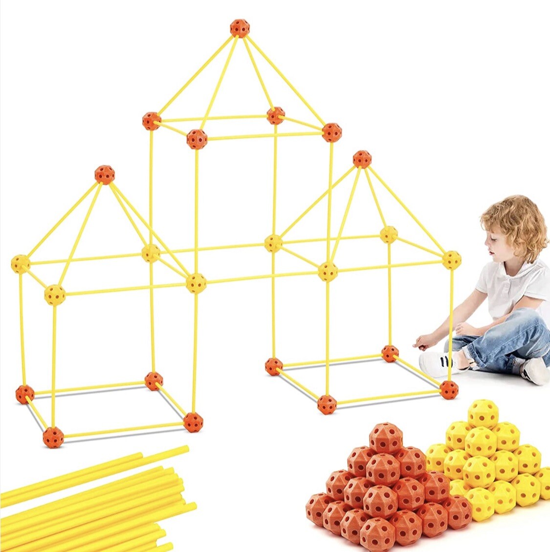 Fortresses Building Kit Kids Creative DIY Learn Toys Tent Igloo Play House Gifts