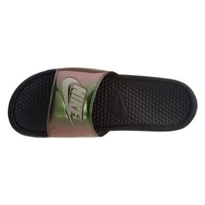 Nike Benassi JDI Print 'Cobblestone' Black Metallic Green Nike Benassi JDI Print 'Cobblestone' Black Metallic Green