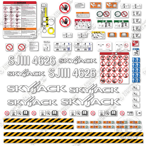 Passend für SkyJack SJLLL4626 Aufkleber Kit Schere Lift Ersatz Aufkleber - 3M Vinyl! - Bild 1 von 1
