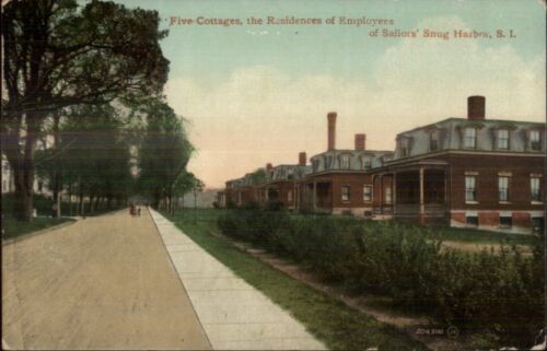 Sailors Snug Harbor Staten Island NY Five Cottages c1910 Postcard - Picture 1 of 2