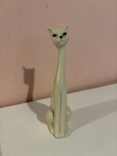 Statua porcellana Capodimonte Gatto Collo Lungo Anni ‘70 Made In Italy