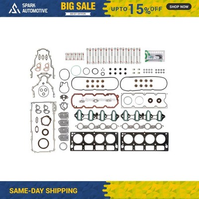 Full Gasket Set Head Bolts Fit 05-11 Chevrolet GMC Buick Cadillac 4.8 5.3