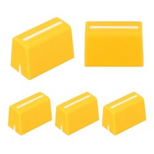 Universal Fader Knobs, Yellow Mixer Fader Caps Rubber for DJ Console, 5Pcs