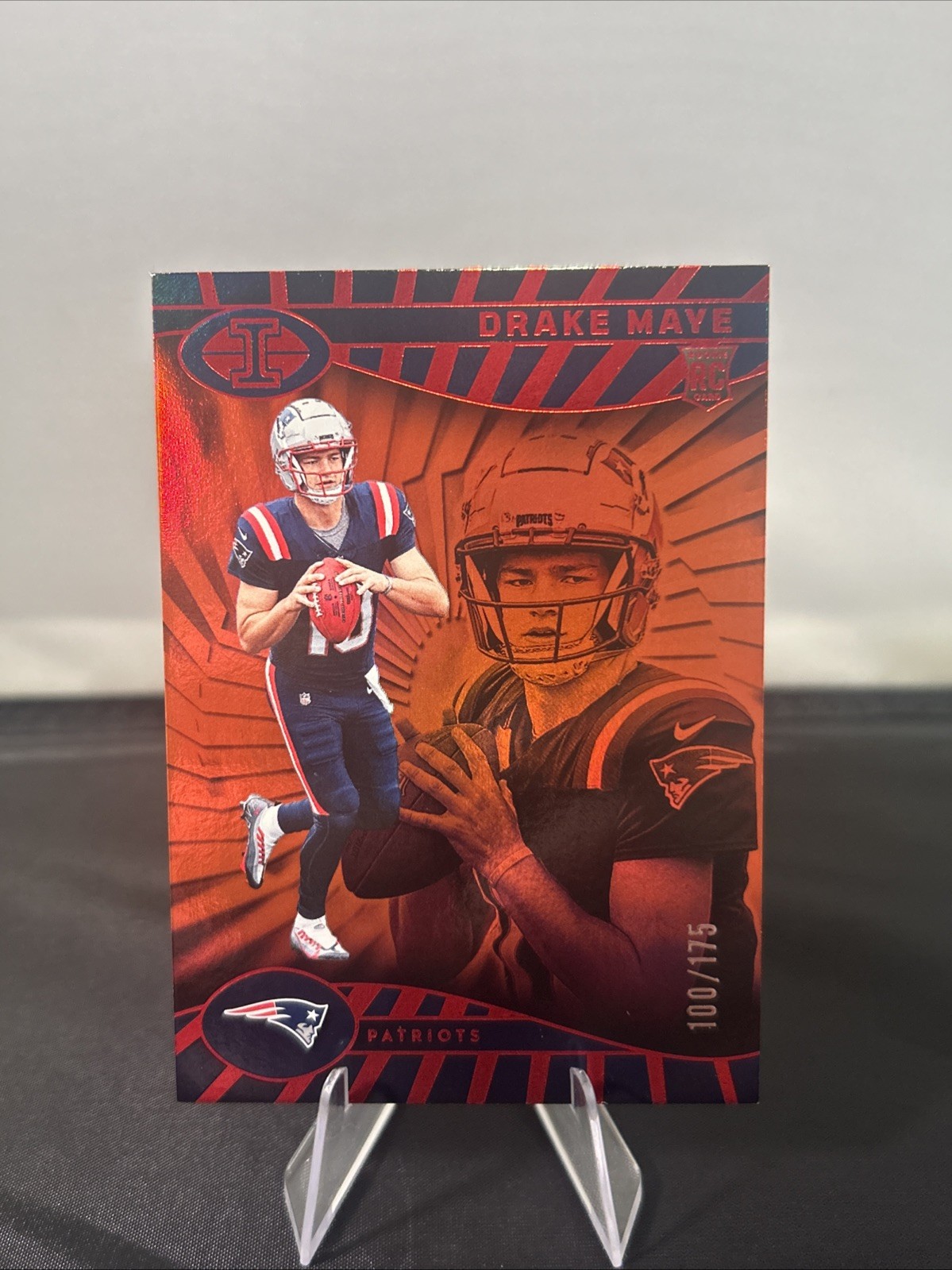2024 Panini Illusions Trophy Collection Red /175 Drake Maye #59 Rookie RC