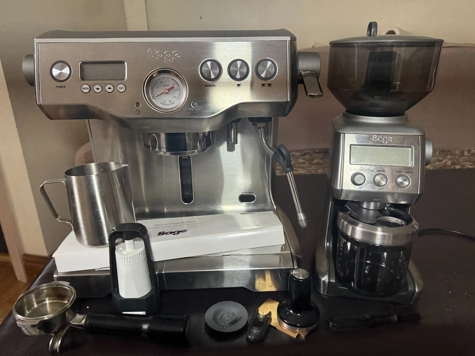 Sage The Dual Boiler BES920 Espresso Coffee Machine Brushed Stainless Steel.