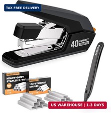 Effortless Stapler for Desk with 40-50 Sheet Capacity, 2000 Staples, 1-Touch Sta