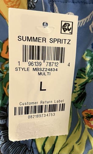 Bar III Women's Tiered Printed Ruffle Cover-Up Dress, Multi, Large, MSRP $88 - 第 5/6 張圖片
