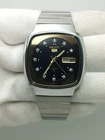 Vintage Seiko 5 Black Sunburst Dial 7009-5140 Automatic Men's Watch Japan Made