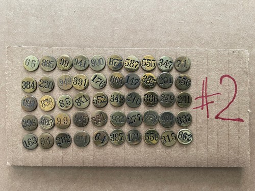 Vintage BRASS HEAD Screen Door Window Numbered Thumb Tacks 50pcs #2 | eBay