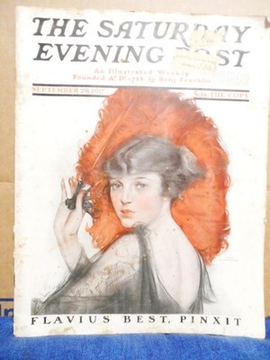 Saturday Evening Post 1917 Sep 29 Neysa McMein cover Full Mag Good Condition