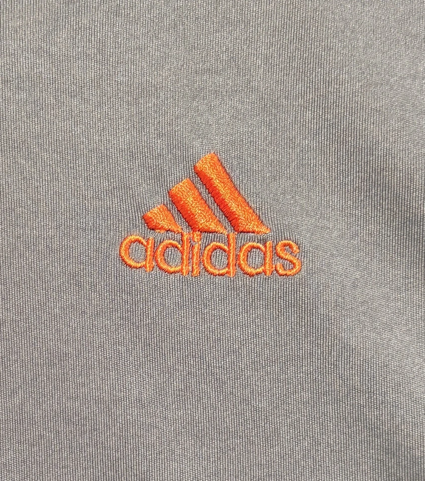 阿迪达斯男式 Polo 高尔夫衬衫。 灰色和橙色 5XL 码,但适合 3XL 码 — 第 4/4 张图片