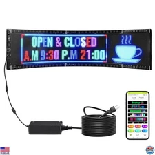 VEVOR P5 Full Color LED Sign - 33"x8" Scrolling Display with Bluetooth Control