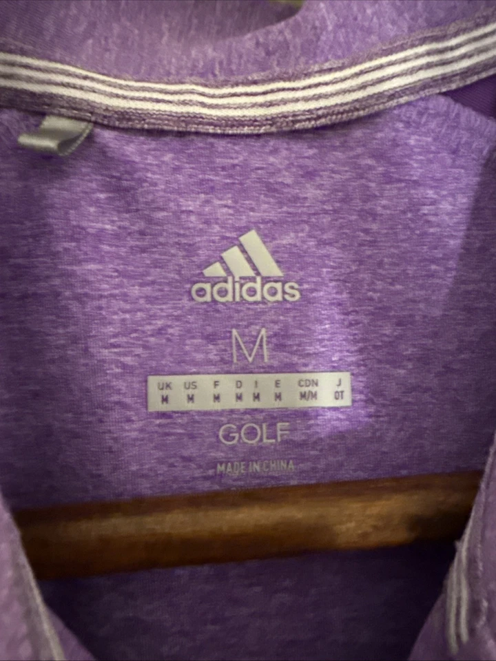 Adidas гольф без рукавов рубашка-поло Майка фиолетовый Athletic женщин средний - Изображение 4 из 4