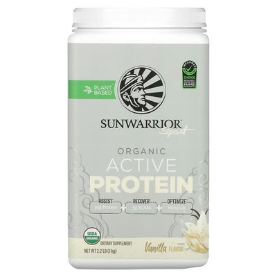 2 X Sunwarrior, Sport, Organic Active Protein, Vanilla, 2.2 lb (1 kg)