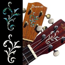 Inlay Stickers for Guitar Headstock - Small Set, White Pearl  Abalone Blue