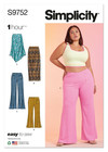 Simplicity Sewing Pattern 9752 Womens 20W-28W Easy Knit Pants Skirts 2 Lengths