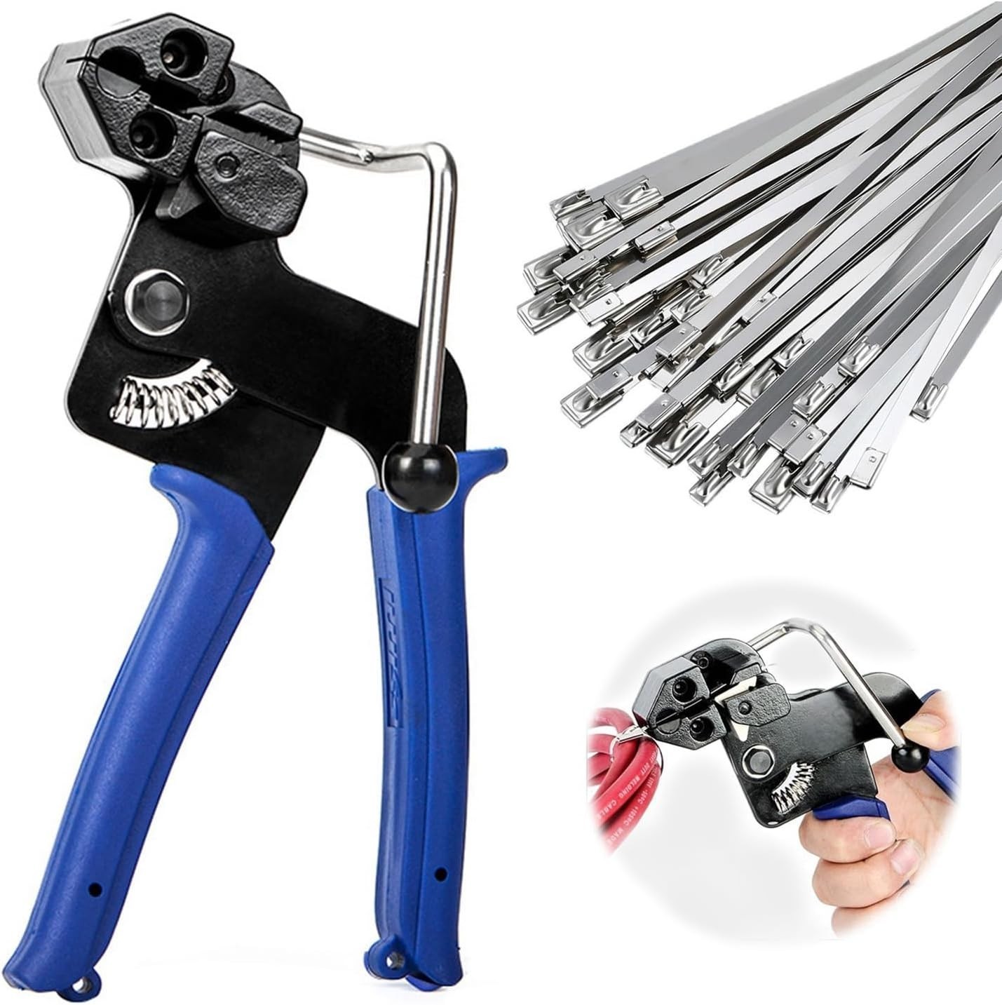 Pistola per Fascette in Metallo Professionale: Taglio Netto Acciaio Inox