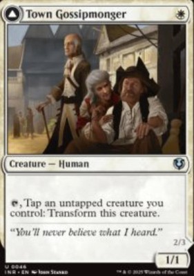 Town Gossipmonger // Incited Rabble Innistrad Remastered (INR) 46 MTG Foil