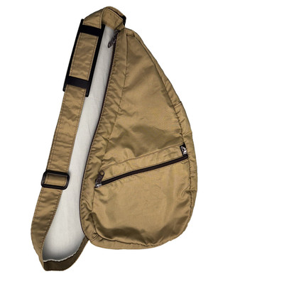 AmeriBag Taupe Nylon Crossbody Tote Healthy Back Bag