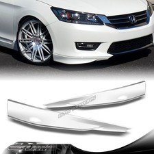 For 13-15 Honda Accord 4dr Hfp-style Painted White Front Bumper Splitter Lip 2pc