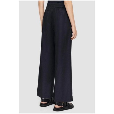 Joseph Women s Sz S Black Linen Cotton Wide Leg Pants Thurlow Pull On $535