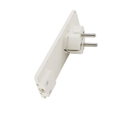 UNIVERSAL Schuko Steckermodul Evoline  Plug Weiß extra flach 771928 Europart