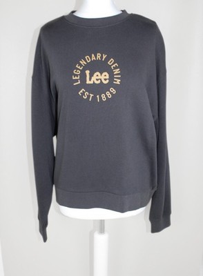 Lee Sweatshirt Women s L Relaxed Fit Crew Neck Cotton Grey New With Tags