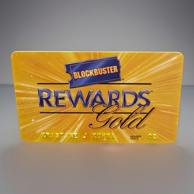 RARE VINTAGE ORIGINAL BLOCKBUSTER GOLD REWARD VIDEO MEMBERSHIP CARD