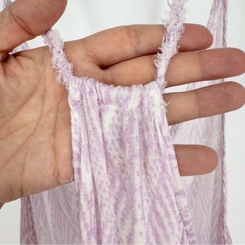 Free People Knot For You Slip Dress Aztec Print Lavender/White Size M Boho Fairy - Picture 12 of 14
