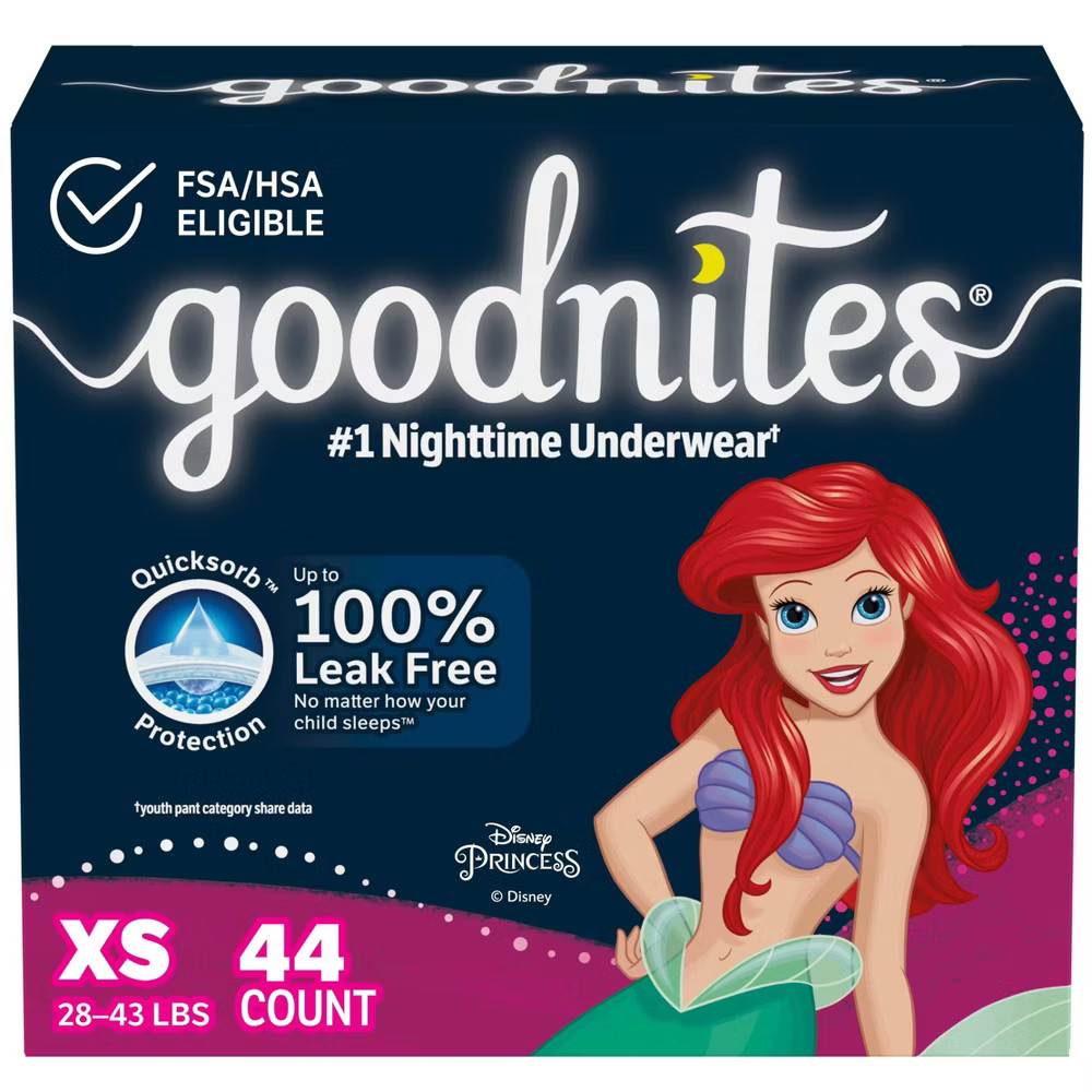 Goodnites Girls' Nighttime Bedwetting Underwear - XS - Giga 