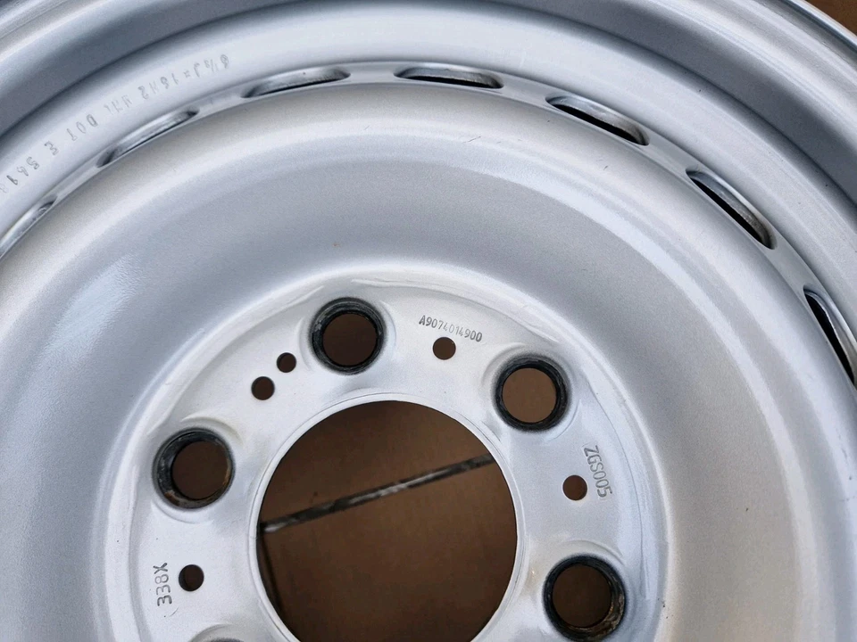 16" MERCEDES SPRINTER (2006-25) VW CRAFTER(2006-17) GENUINE STEEL WHEEL  - Image 2 of 3