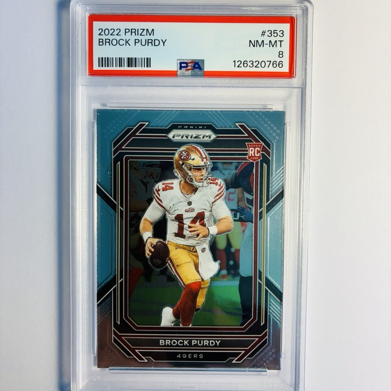 2022 Panini Prizm Rookie #353 Brock Purdy RC 49ers PSA 8 🔥🏈🔥Pro Bowl Nice!