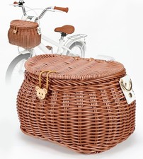 Bike Basket for - Bicycle Decorations for Boys  Girls  Front Handlebar Ratt...