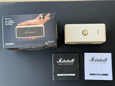 Marshall - Emberton II Portable Bluetooth Speaker ip67 Water, Cream, Excellent