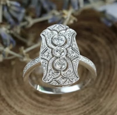 Huitan exquisiter anmutiger Fingerring Zirkonring Damen