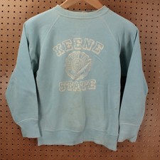 vtg 50s CHAMPION raglan sweatshirt MEDIUM Keene State College running man tag