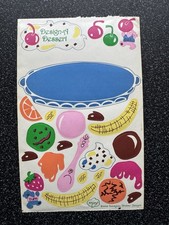Vintage Sandylion Maxi Activity Sticker Sheet 80s Design A Dessert