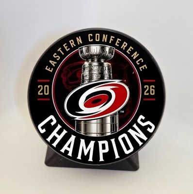 Carolina Hurricanes 2026 Eastern Conference Champions Hockey Puck With Stand