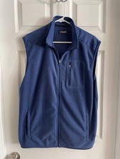 Chaps Blue Zippered Fleece Vest with Pockets Men  s Size L