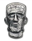 MPM Frankenstein Head 1oz .999 Fine Silver Hand Poured Horror Art Bar