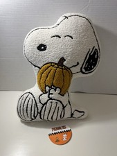 Peanuts Snoopy Pillow Fall Pumpkin 2024 Sherpa New Rare Decor