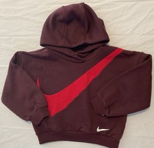 Nike Boys Size Medium 6 Oversized Fit Pullover Hoodie Burgundy Crush 5-6 Years