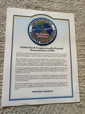 Northrop Grumman Global Hawk Cdd Flight Carried Patch Uav Rq-4 Usaf 2005 Northrop Grumman Global Hawk Cdd Flight Carried Patch Uav Rq-4 Usaf 2005