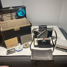 Vintage Polaroid Automatic 100 Land camera w/ Lots Of Extras