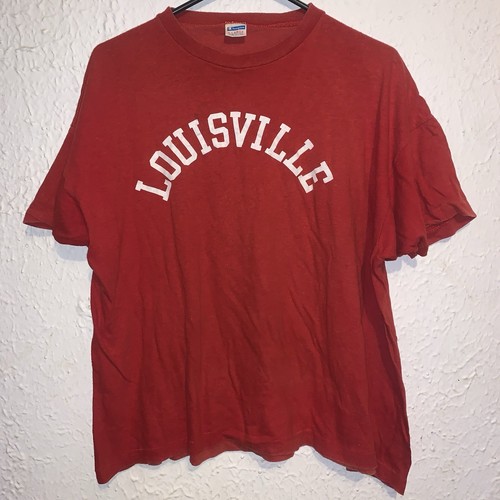 Vintage 80s University Louisville Cardinals Single Stitch Champion Shirt XL - Bild 1 von 5