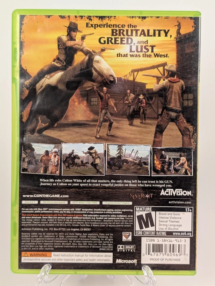 Gun (Microsoft Xbox 360, 2005)➡️CIB Complete - Tested - Excellent 📀! - Image 2 of 4