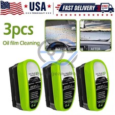 3PCS 2026 New Automotive Oil Film Cleaning Brush Clear Vision Glass Cleaner US