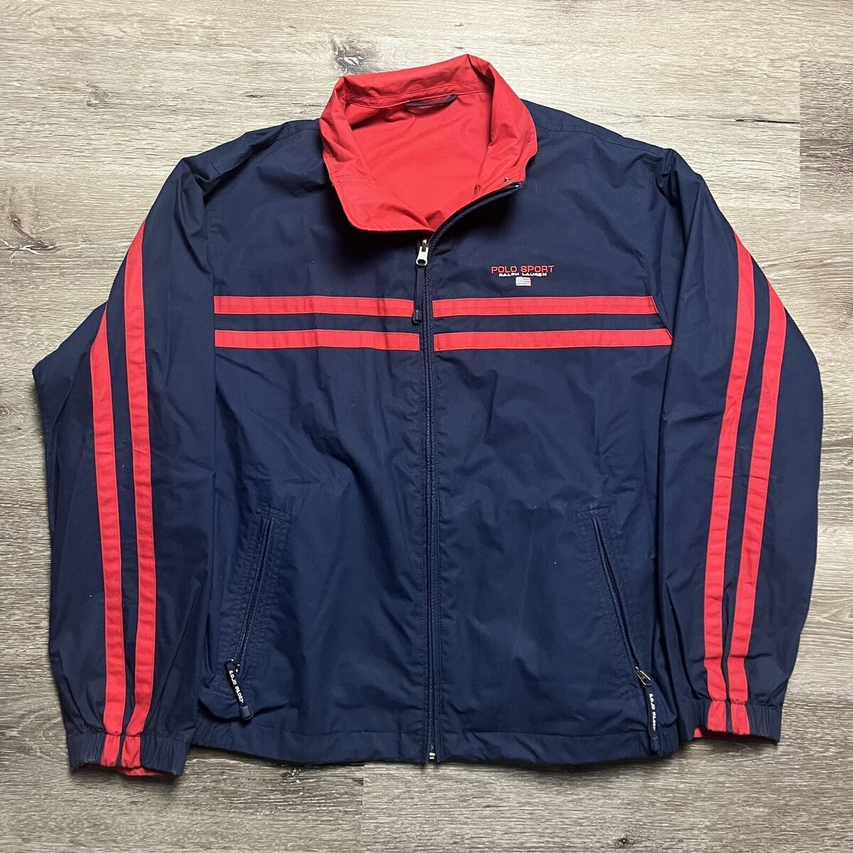 Vintage Polo Sport Ralph Lauren Reversible Cotton Jacket XL Vintage Polo Sport Ralph Lauren Reversible Cotton Jacket XL