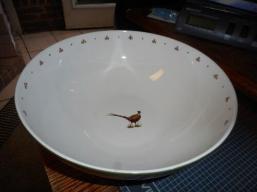 New SPODE Glen Lodge Pheasant 9 1/2" Deep Serving Bowl Made in England - Picture 1 of 3