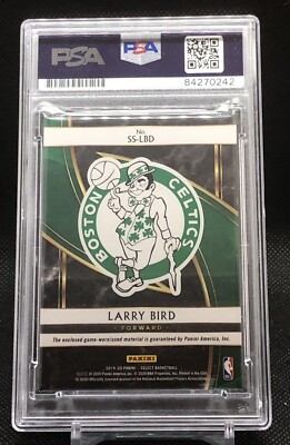 Larry Bird Celtics 2020 select game worn patch Authentic 9 Auto